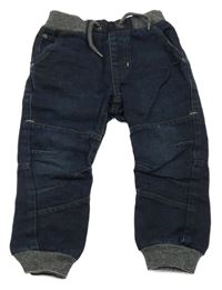 Tmavomodré cuff rifle s úpletovým pasem George