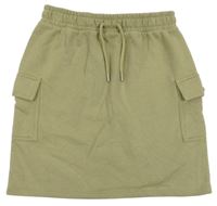 Khaki tepláková cargo sukně River Island
