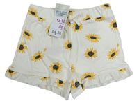 Smetanové kraťasy se slunečnicemi Primark