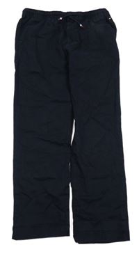 Tmavomodré plátěné kalhoty Tommy Hilfiger