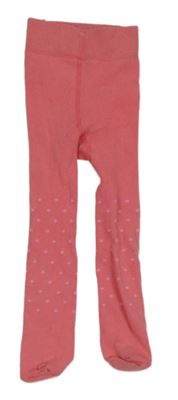 Růžové puntíkaté punčocháče