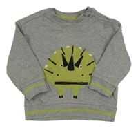 Šedá melírovaná mikina s dinem Mothercare