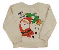 Smetanová mikina se Santou H&M