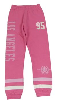 Nové - růžové tepláky s číslem dunnes