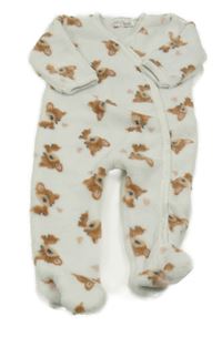 Bílý chlupatý overal s koloušky Ergee