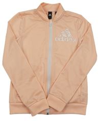 Meruňková sportovní propínací mikina s logem Adidas