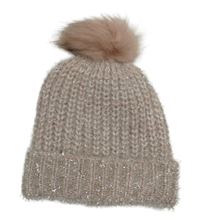 Růžová třpytivá čepice s bambulí Matalan