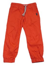 Červené plátěné cuff kalhoty zn. H&M
