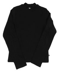 Černé žebrované triko WE