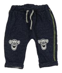 Tmavomodré melírované tepláky s Tygry Primark