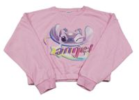Růžová crop mikina s Angelou Primark