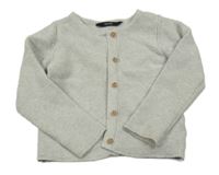 Světlešedý propínací svetr George