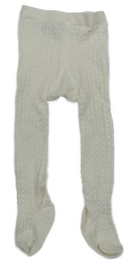 Bílé vzorované punčoháče H&M