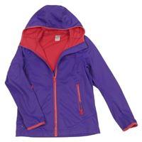 Fialová softshellová funkční jarní bunda s kapucí Quechua