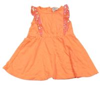 Neonově oranžové šaty s flitry Topomini