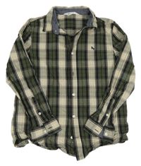 Khaki-béžovo-černá kostkovaná košile H&M