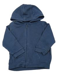 Tmavomodrá propínací mikina s kapucí M&S