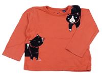 Korálové triko s kočičkami Tom Tailor