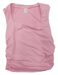 Růžový crop top Shein