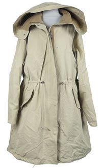 Dámská béžová šusťáková jarní parka s kapucí H&M