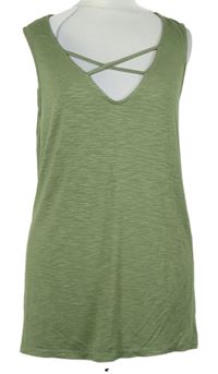 Dámský khaki top se zkříženým výstřihem Old Navy 