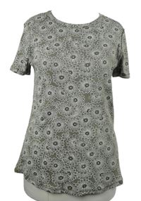 Dámské khaki květované tričko M&S