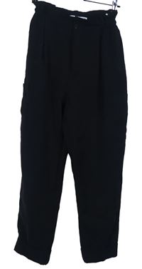 Dámské černé cargo kalhoty s kapsami Zara 