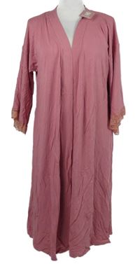 Nové - Dámský růžový župan s krajkou Belabumbum 