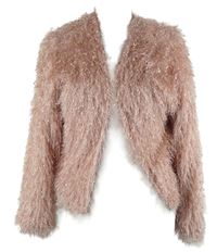 Dámský růžový chlupatý cardigán New Look 