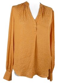 Dámská oranžová vzorovaná saténová haelnka Next 