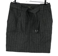 Dámská šedo-černá melírovaná sukně s páskem Gardeur 