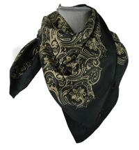 Dámský černo-béžový vzorovaný šátek 