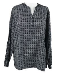 Dámská tmavomodrá vzorovaná halenka 