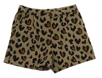 Béžové vlněné kraťasy s leopardím vzorem Next