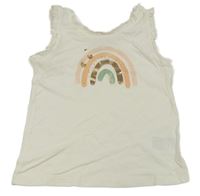 Smetanový top s duhou H&M