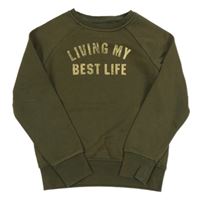 Khaki mikina s nápisem Primark