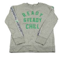 Světlešedý svetr s nápisem H&M