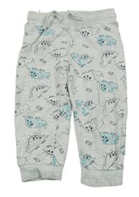 Světlešedé tepláky s dinosaury Pep&Co