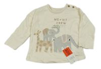 Nové - Smetanové triko se zvířátky George