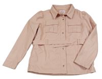 Světlerůžová nepromokavá jarní bunda 