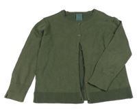 Khaki propínací svetr Zara