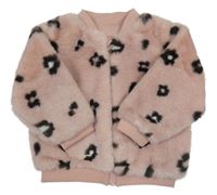 Světlerůžová kožešinová podšitá bunda s flíčky Nutmeg