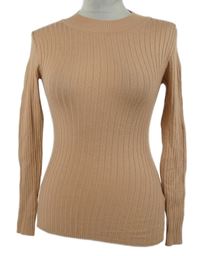 Dámský starorůžový žebrovaný lehký svetr Primark