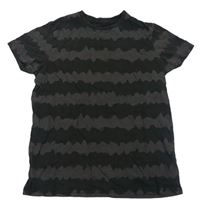 Tmavošedo-černé vzorované tričko Primark