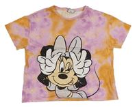 Lila-oranžové tričko s Minnie Disney