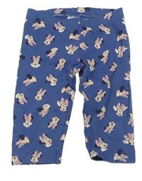 Tmavomodré capri legíny s Minnie Disney