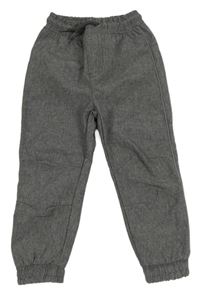 Šedé melírované softshellové kalhoty s proužky Kiki&Koko