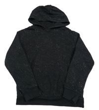 Černá puntíkatá mikina s kapucí H&M