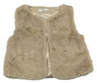 Béžová kožešinová podšitá vesta C&A