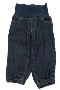 Tmavomodré cuff rifle s úpletový pasem H&M